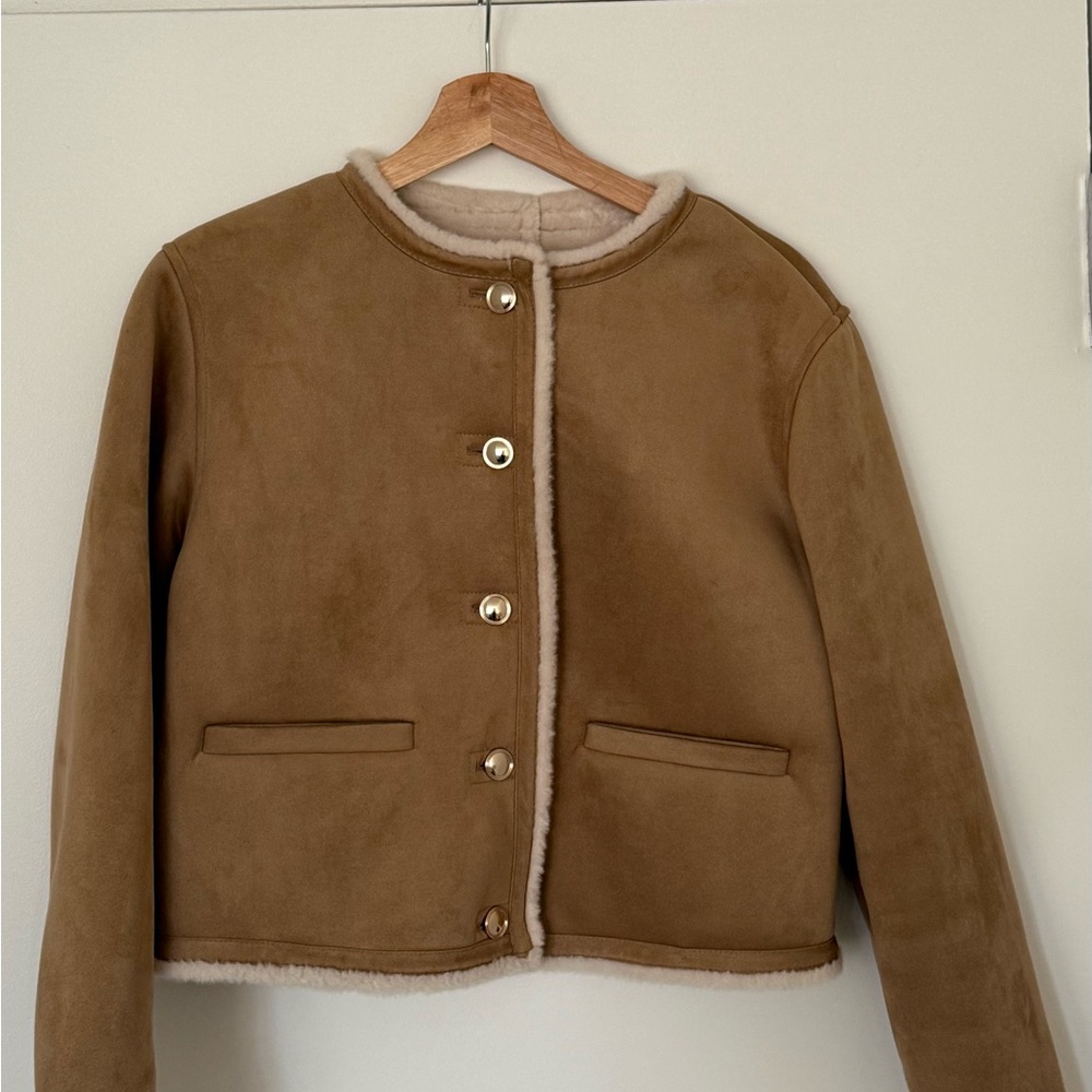Zara Faux Shearling Jacket XS